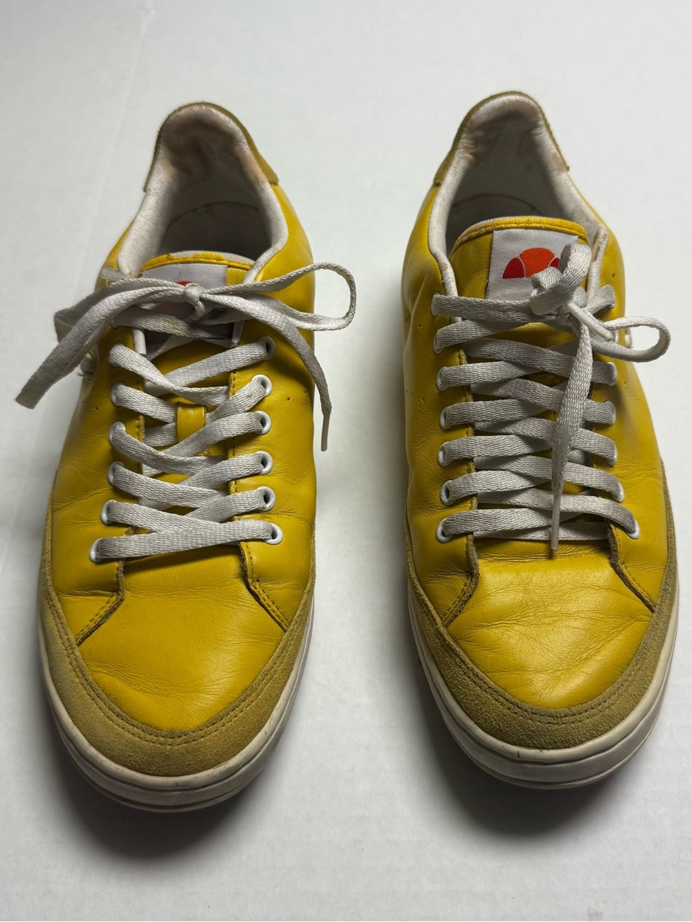 Ellesse Heritage Men's Yellow Leather Trainers Casual Shoes U.S Size: 9.5
